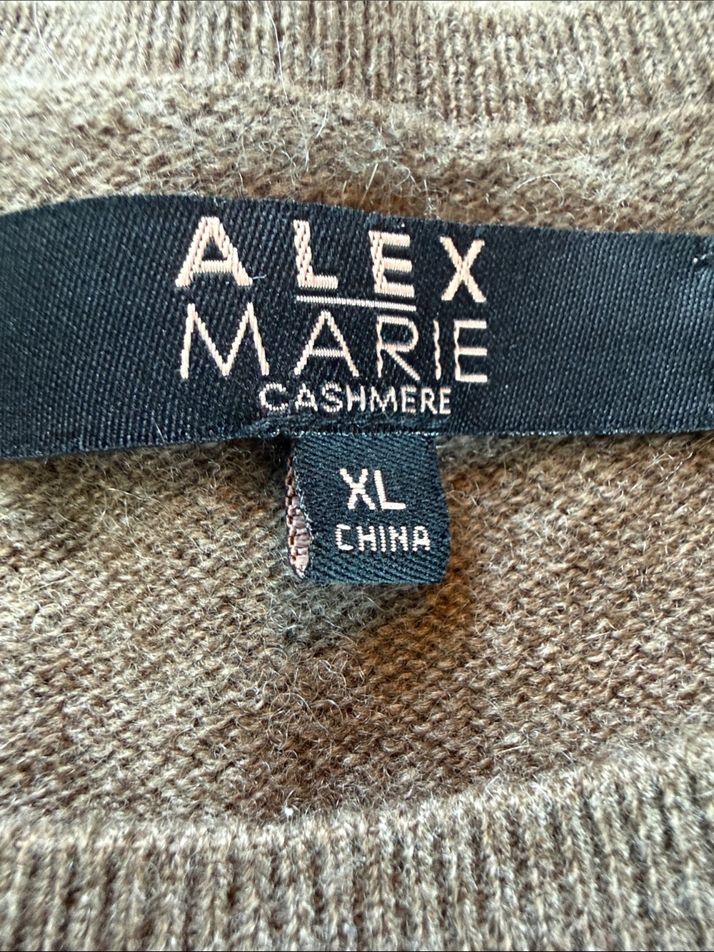 Alex Marie Crewneck Cashmere sweater Vest in Gorgeous Soft Brown